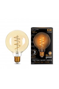 Светодиодная лампа Gauss LED Filament G95 Flexible E27 6W Golden 360lm 2400К 1/20