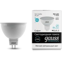 Светодиодная лампа Gauss LED Elementary MR16 GU5.3 9W 660lm 4100K 1/10/100