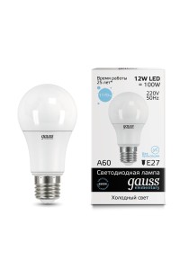 Светодиодная лампа Gauss LED Elementary A60 12W E27 1170lm 6500K 1/10/50