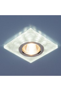 Встраиваемый светильник с двойной подсветкой Elektrostandard 8361 MR16 белый/серебро 4690389060649
