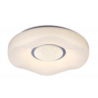 Потолочный светодиодный светильник Ambrella light Orbital Crystal Sand FS1236 WH 48W D390