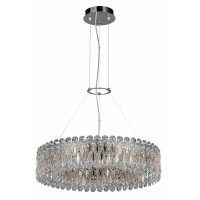 Подвесной светильник Crystal Lux Lirica SP10 D610 Chrome/Gold-Transparent