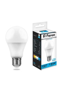 Лампа светодиодная Feron E27 15W 6400K Шар Матовая LB-94 25630