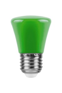 Лампа светодиодная Feron E27 1W зеленая LB-372 25912