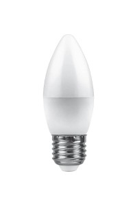Лампа светодиодная Feron E27 9W 4000K Свеча Матовая LB-570 25937