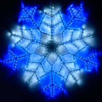 Светодиодная фигура Ardecoled Снежинка ARD-Snowflake-M6-890X890-576Led White/Blue 025309