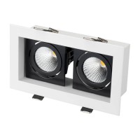 Встраиваемый светодиодный светильник Arlight CL-Kardan-S180x102-2x9W White 024131