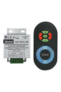 Контроллер для управления мультибелыми светодиодами с пультом ДУ Uniel ULC-R23-CTB Black 05950