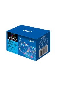 Уличная светодиодная гирлянда Uniel 220V разноцветный ULD-S1000-100/DTA/RC RGB IP44 UL-00007180
