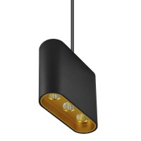 Подвесной светодиодный светильник Lumien Hall Элой 8004/3P-BK-GD